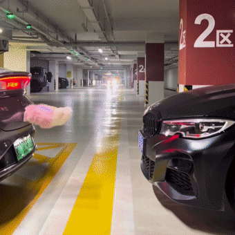 Demonstration of the electric wagging car tail in motion